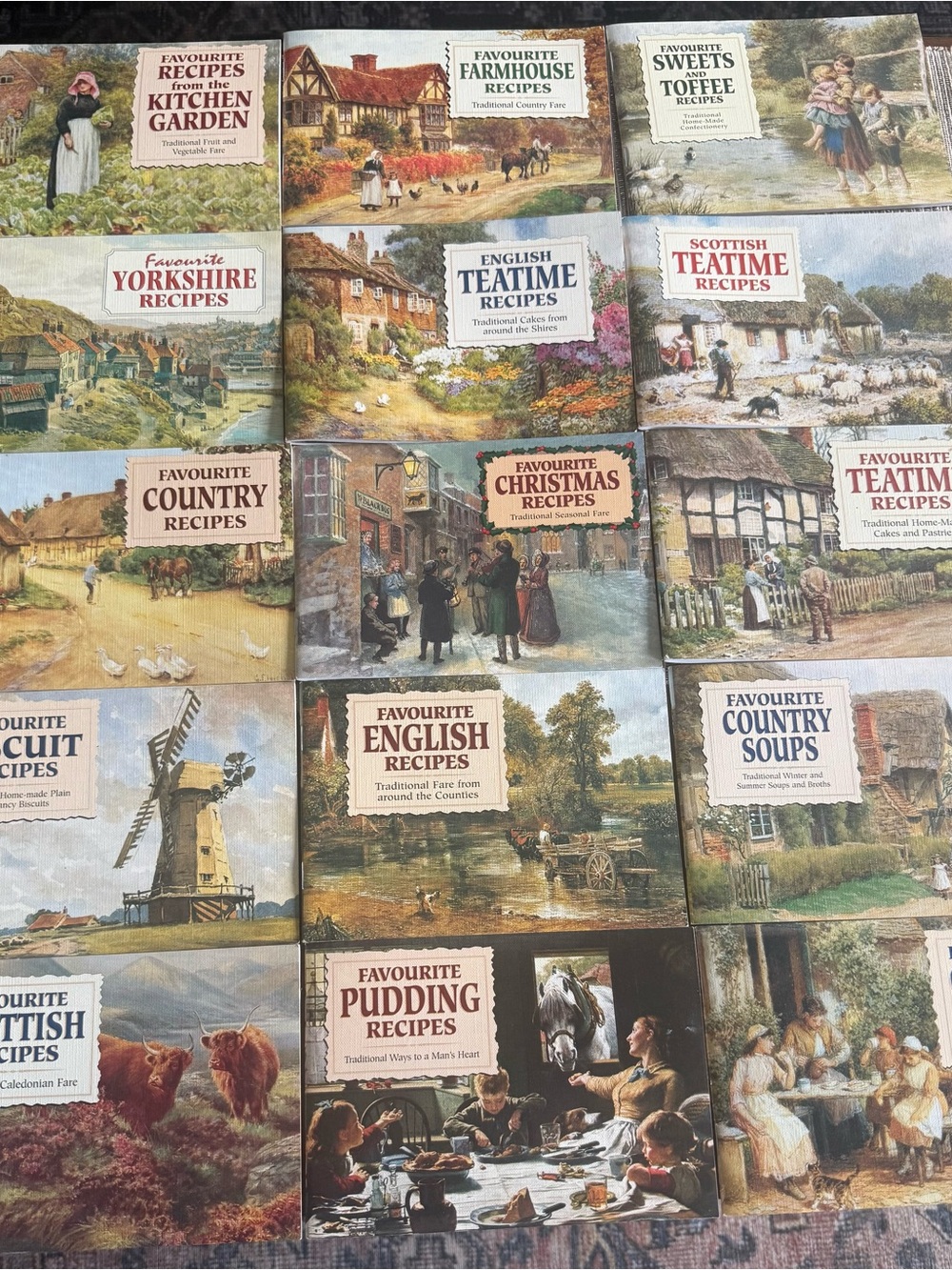 Vintage English/Scottish Recipe Book Collection - Illustrated Covers - 15 pc set